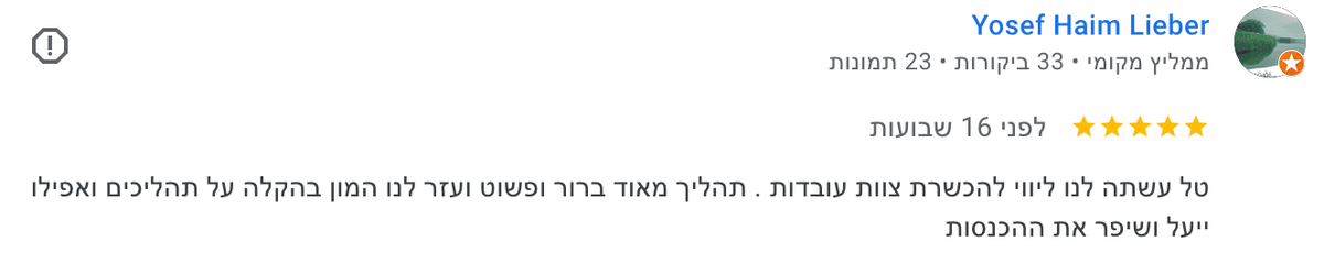 ביקורת גוגל — יוסף ליבר